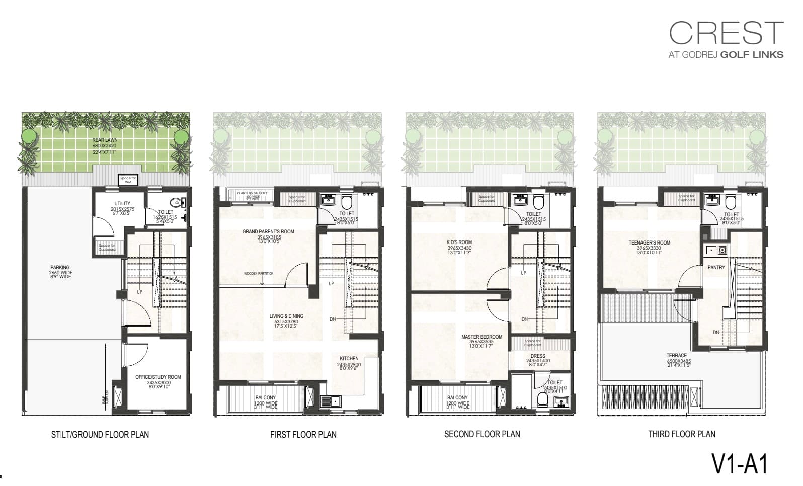 Villa 100 sq-yard